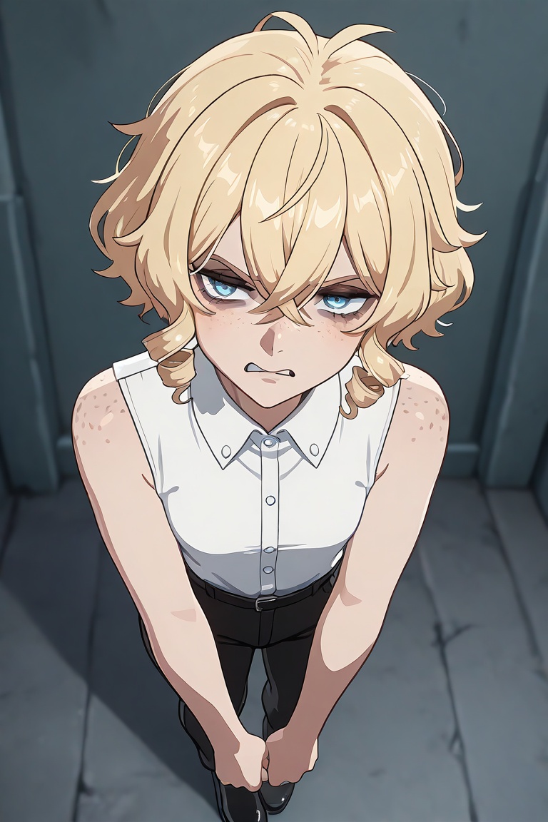 1girl,  disgust,  drill sidelocks on Tensor.Art