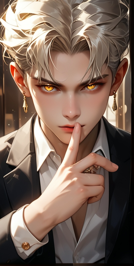 In a moody,  dimly lit space wrapped in quiet shadows and wisps of drifting smoke,  an anime-style young man sits poised o...