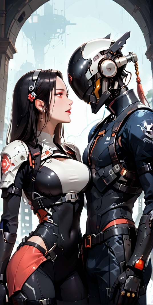 SEENA,  an 18-year-old Taurus from Cyber City,  dressed in a mech-inspired Hanfu. She’s lively on Tensor.Art