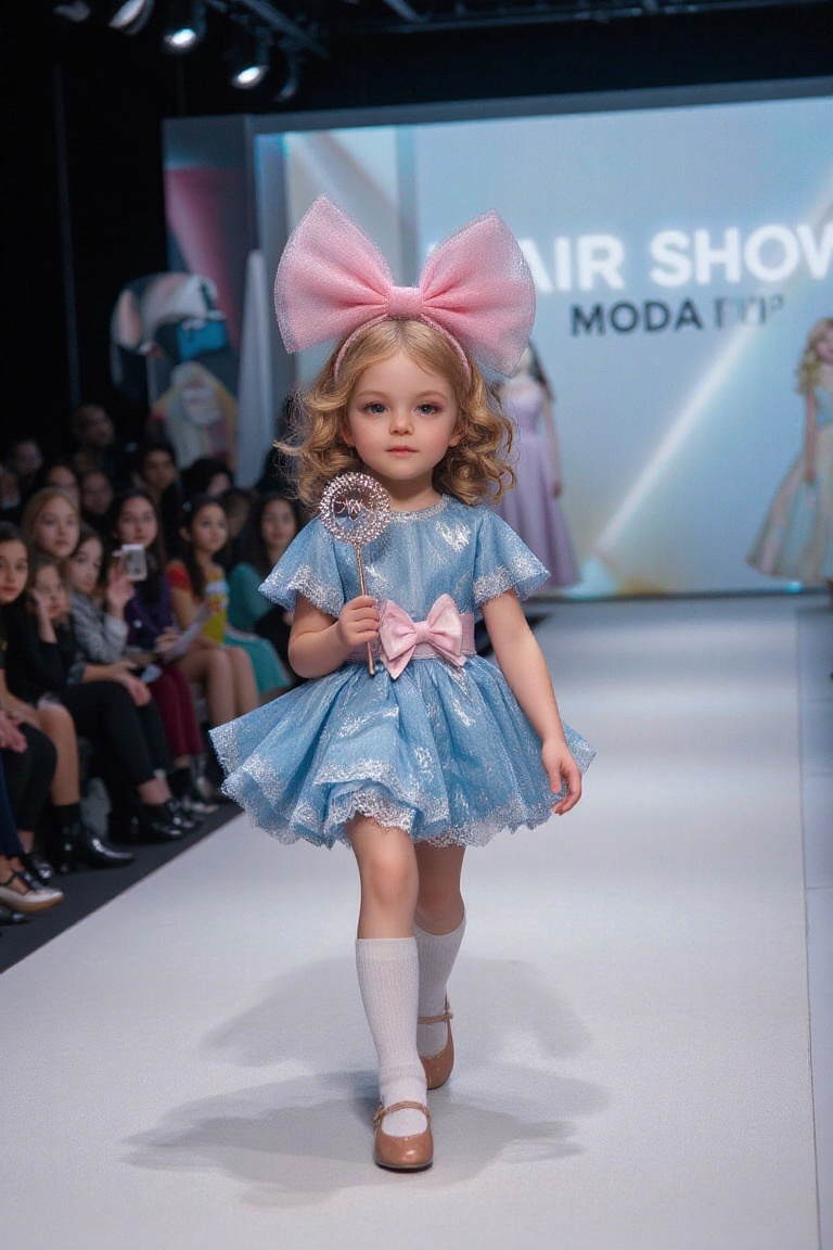 ultra-realistic film photography with minute details,  little girl in blue pettiskirt,  5 year-old on Tensor.Art