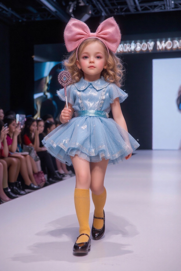 ultra-realistic film photography with minute details,  little girl in blue pettiskirt,  5 year-old on Tensor.Art