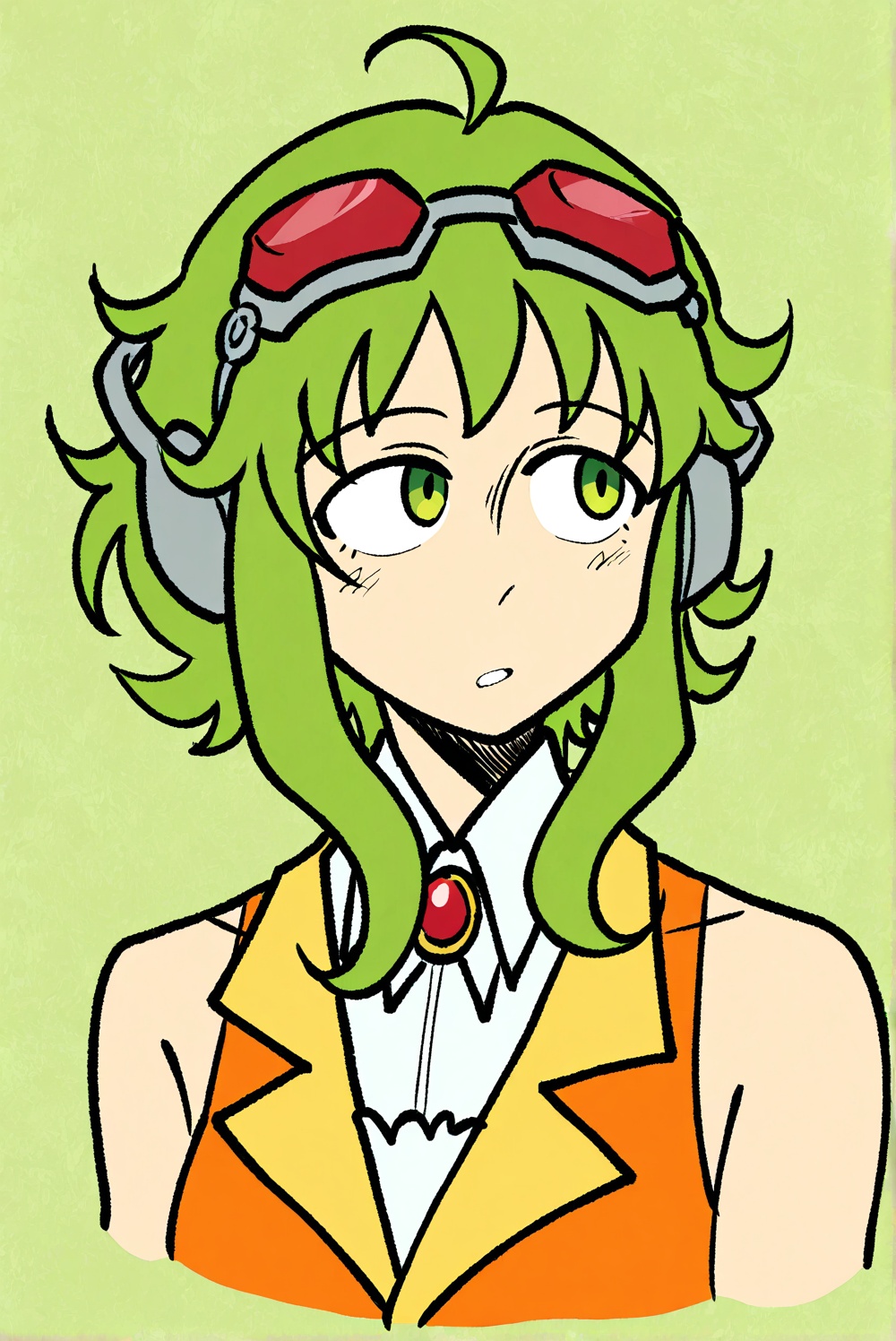 gumi,  1girl,  ahoge on Tensor.Art