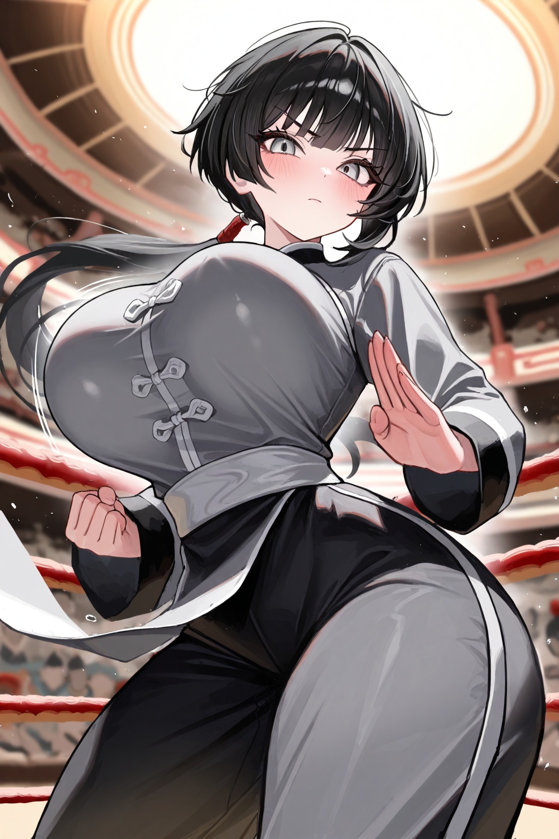 1girl,  (Black hair,  gray eyes) on Tensor.Art