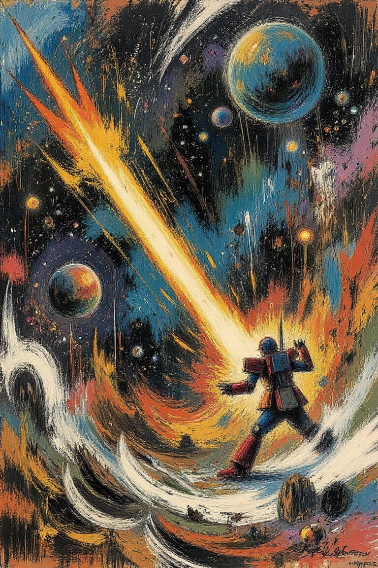 outer space,  space ship,  gundam on Tensor.Art