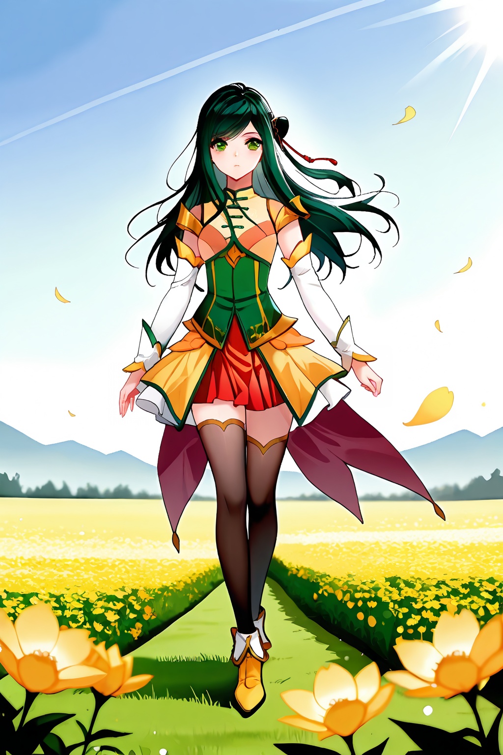 flower field,  flower field,  Thigh exposed on Tensor.Art