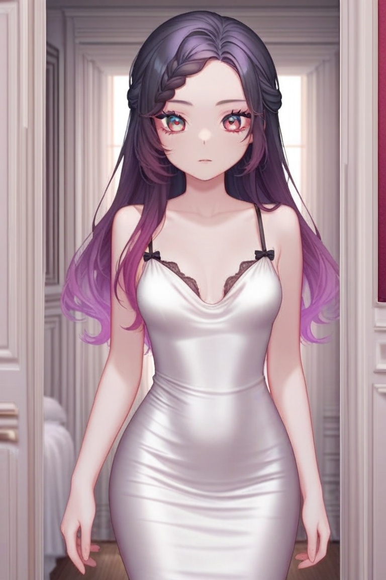 1girl,  solo,  purple hair on Tensor.Art