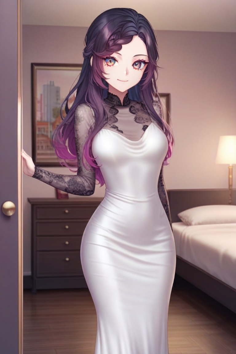 1girl,  solo,  purple hair on Tensor.Art