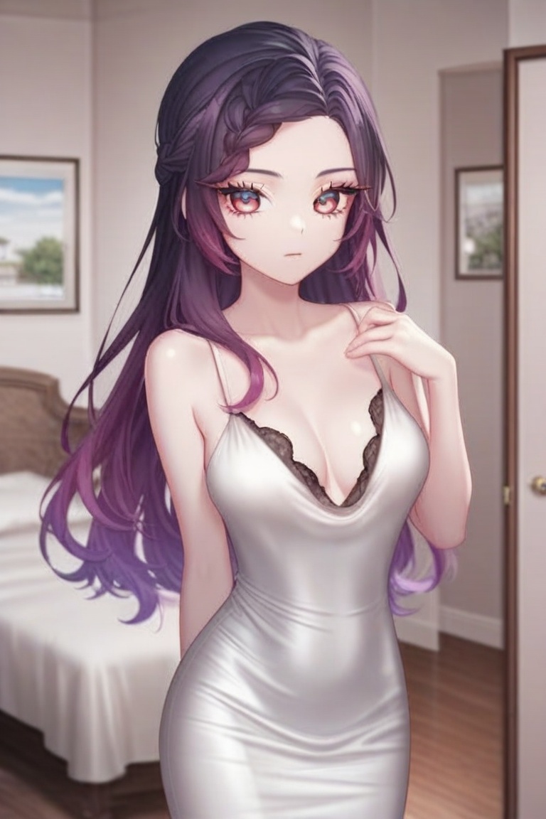 1girl,  solo,  purple hair on Tensor.Art