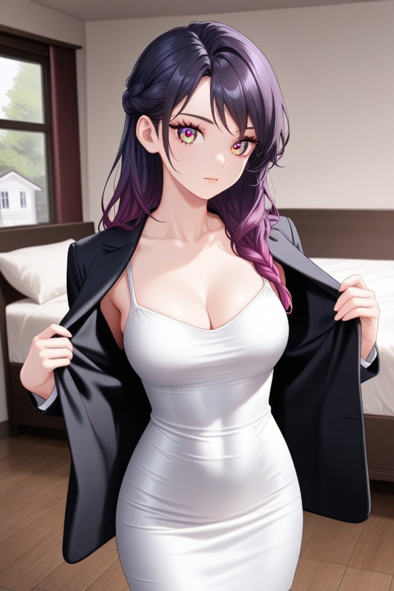 1girl,  solo,  purple hair on Tensor.Art