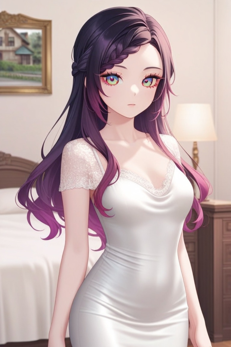 1girl,  solo,  purple hair on Tensor.Art