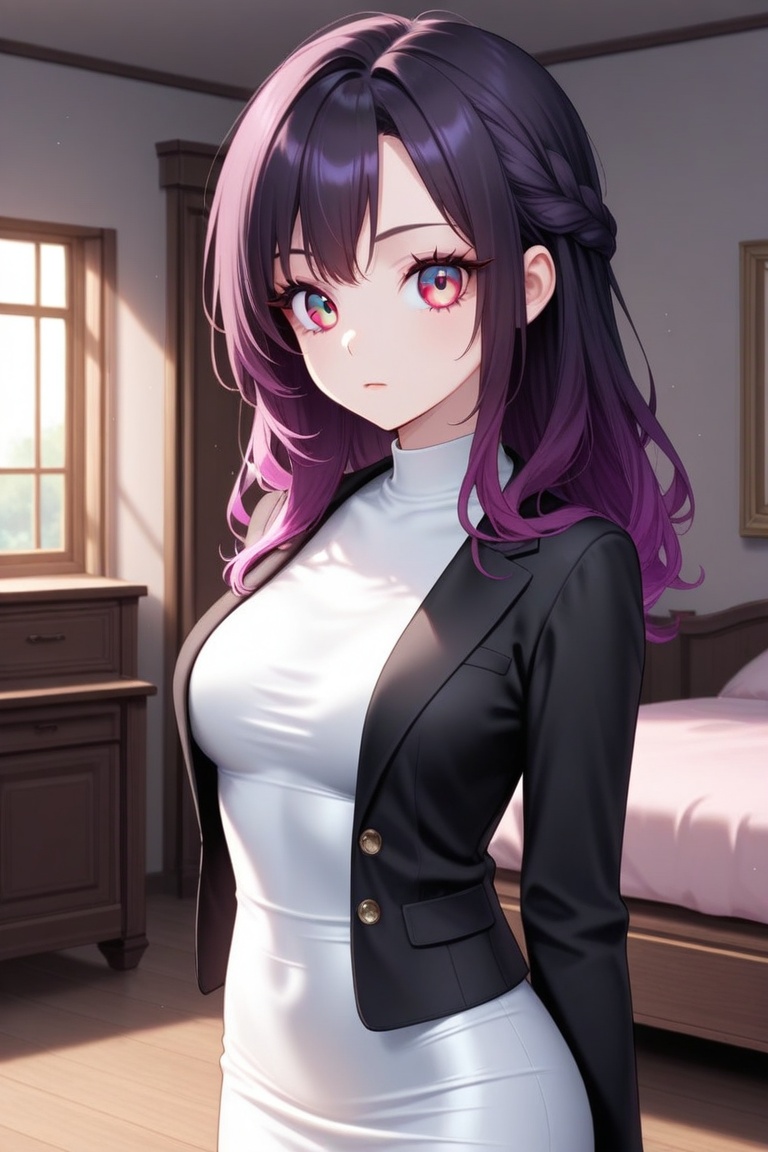 1girl,  solo,  purple hair on Tensor.Art