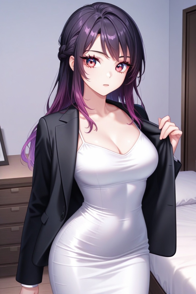 1girl,  solo,  purple hair on Tensor.Art