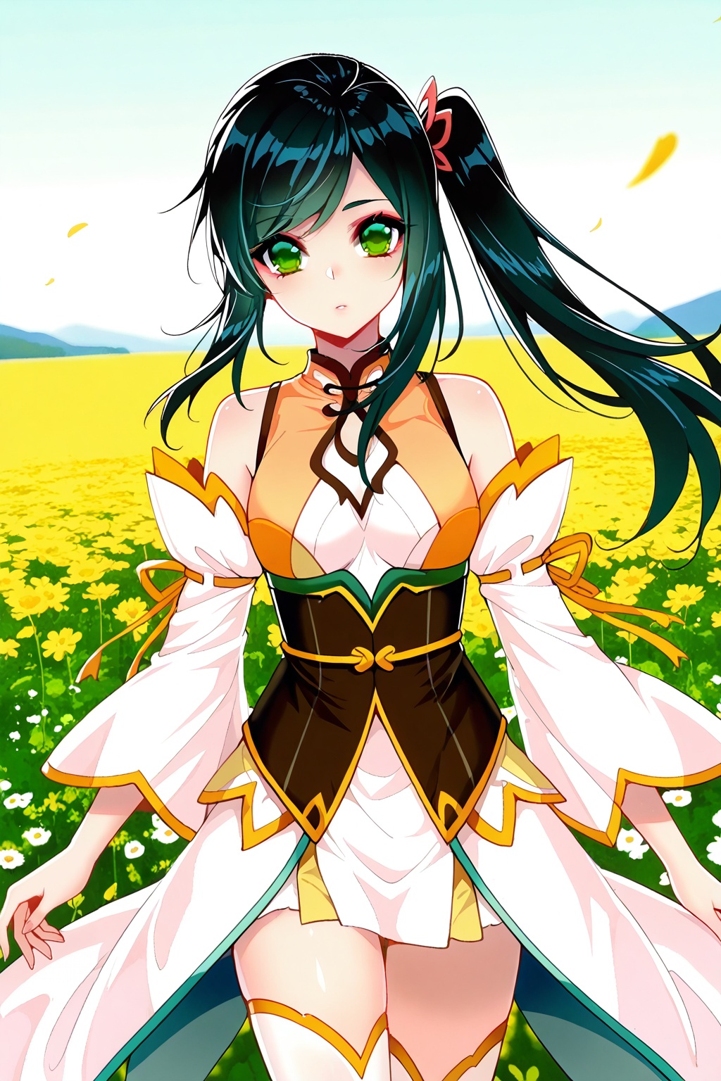 flower field,  flower field,  Thigh exposed on Tensor.Art