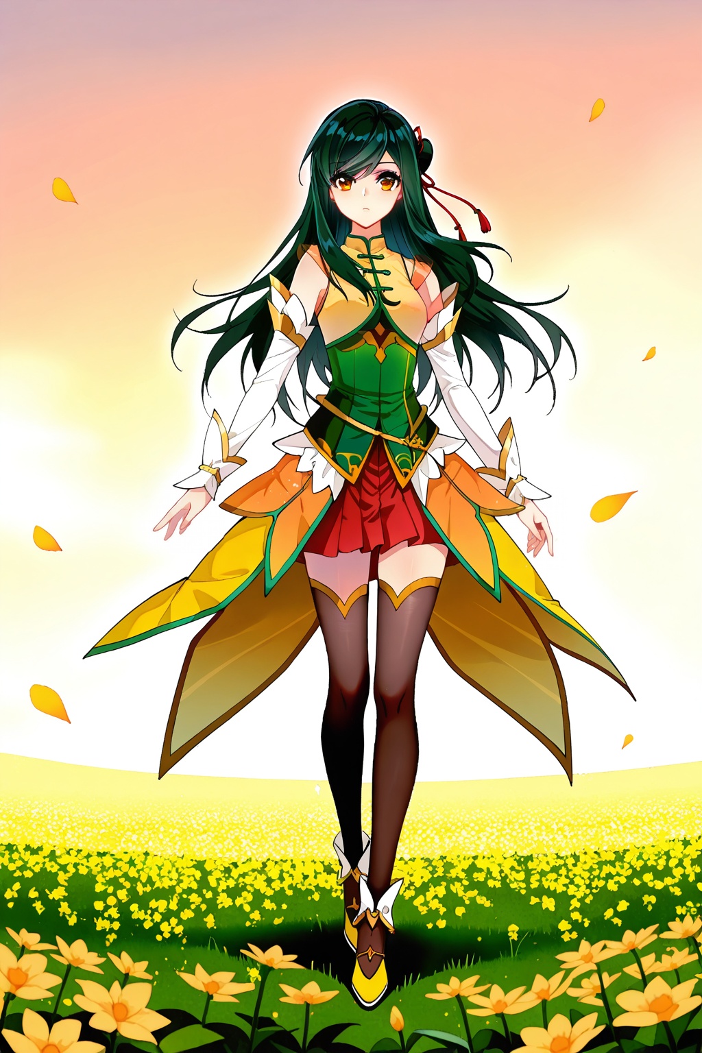 flower field,  flower field,  Thigh exposed on Tensor.Art