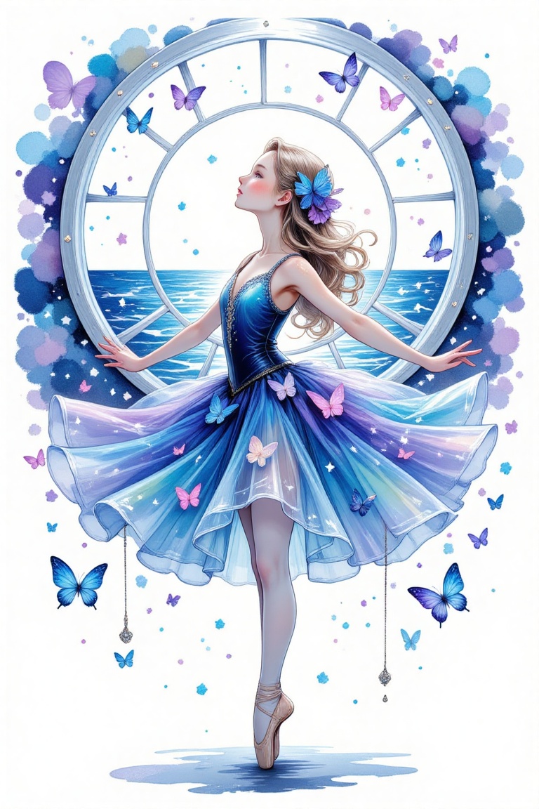 1 ballerina girl,  blonde,  solo on Tensor.Art