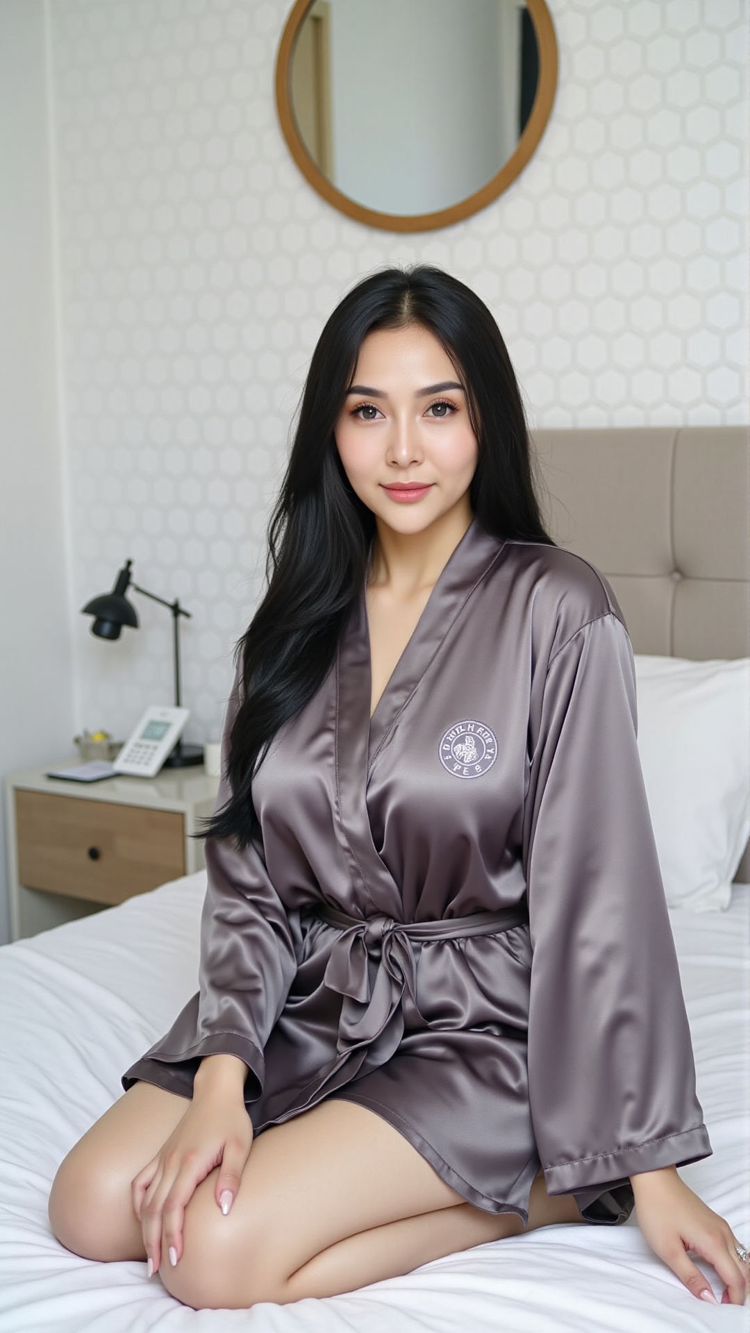 A woman with long,  straight black hair,  fair skin on Tensor.Art