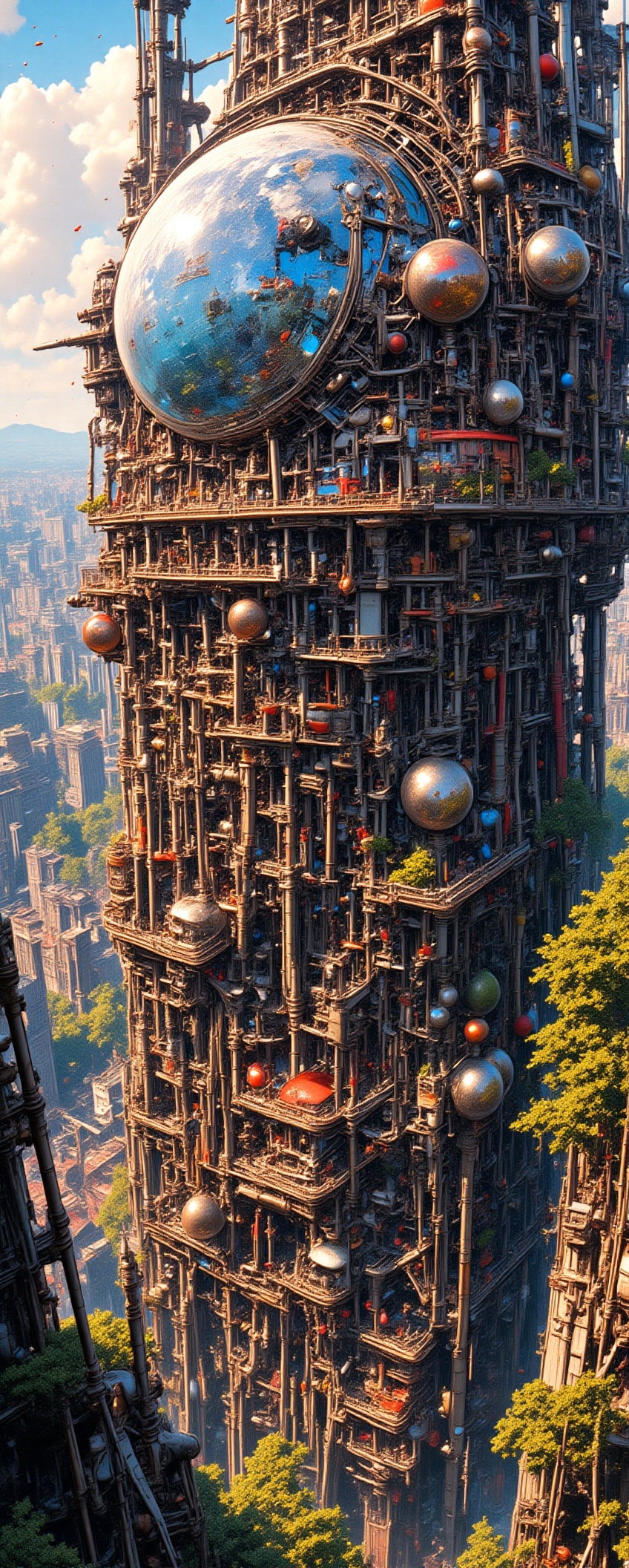mechanical country house Spherical face glazed future on Tensor.Art