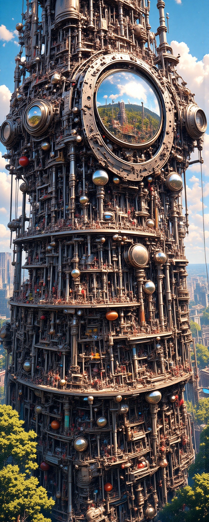 mechanical country house Spherical face glazed future on Tensor.Art