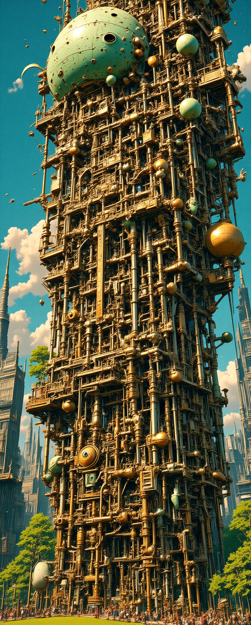 Steampunk style,  . The structure is a complex fusion of mechanical parts,  fantasy design on Tensor.Art