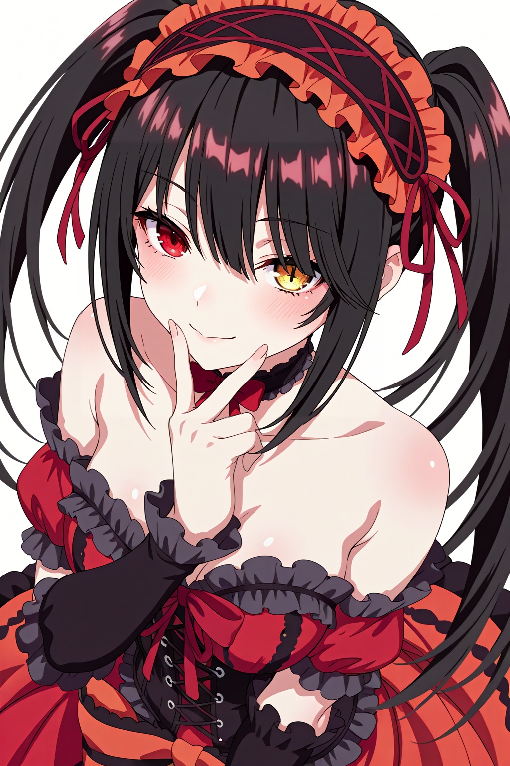 1girl,  solo,  kurumi tokisaki astral dress on Tensor.Art