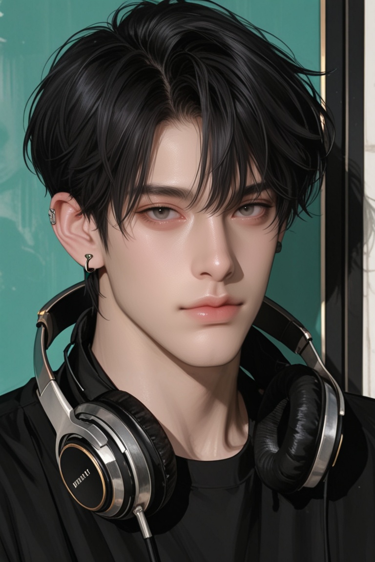 solo,  looking at viewer,  short hair on Tensor.Art