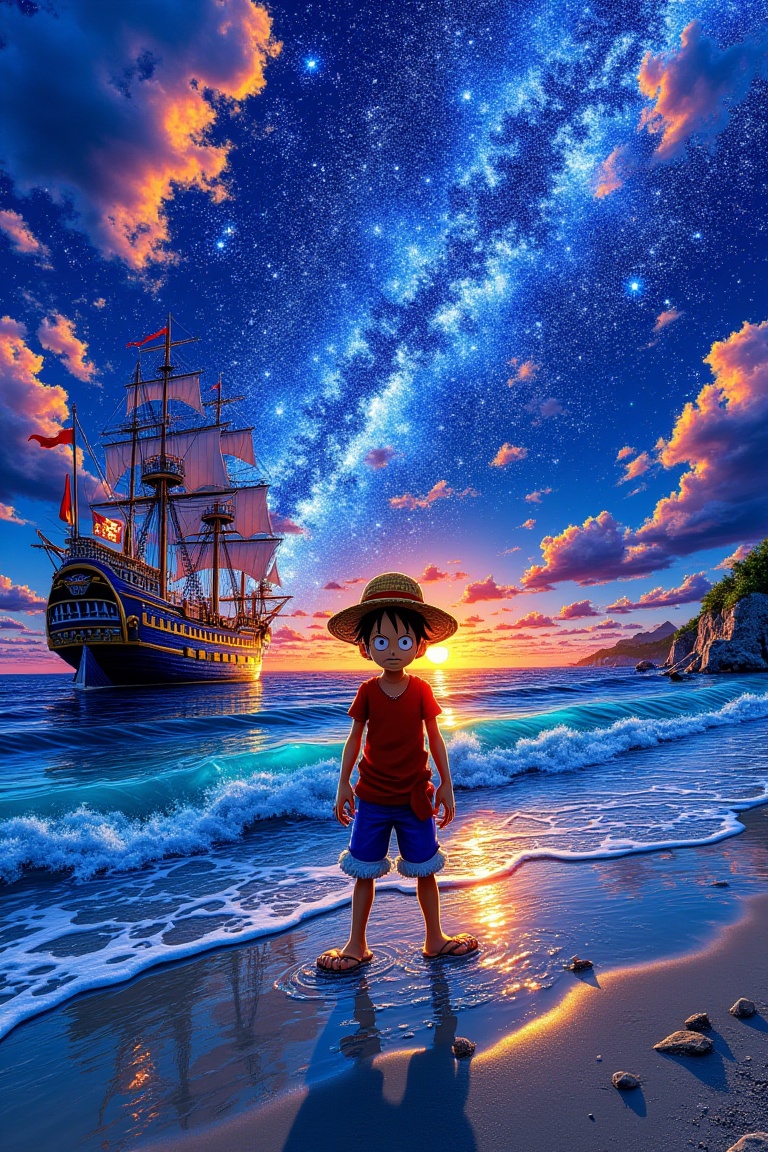 magicalwalkstyle,  Monkey D. Luffy,  straw hat on Tensor.Art
