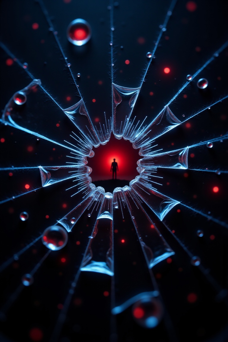 Through the cracked chronoglass,  you can see a zombie approaching the viewer,  which distorts time on Tensor.Art
