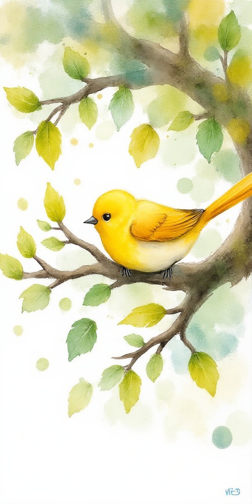 A whimsical watercolor illustration with dreamy and expressive brushstrokes. Fluid transitions and splattered paint effect...