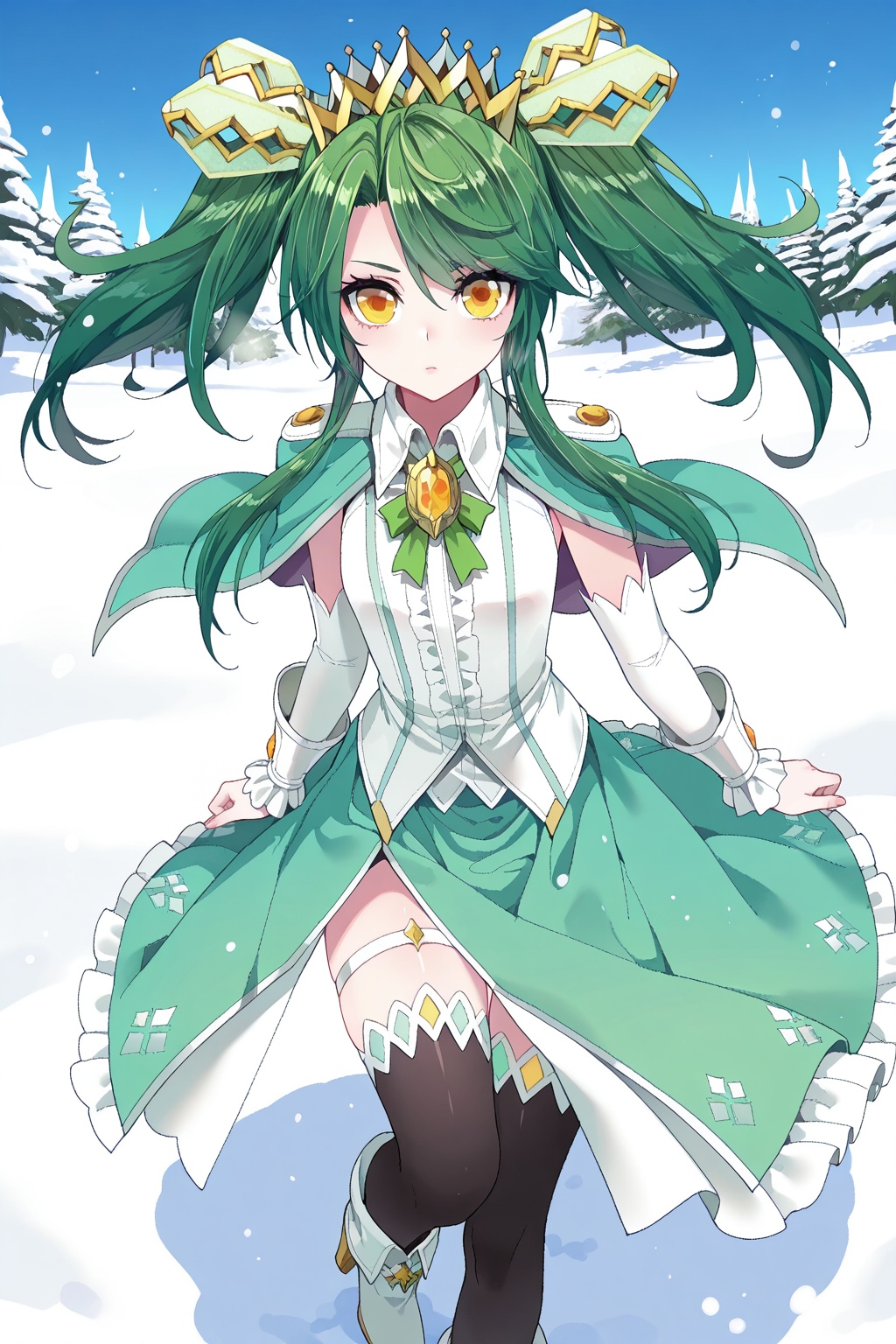 Snow,  Snow,  Thigh exposed on Tensor.Art