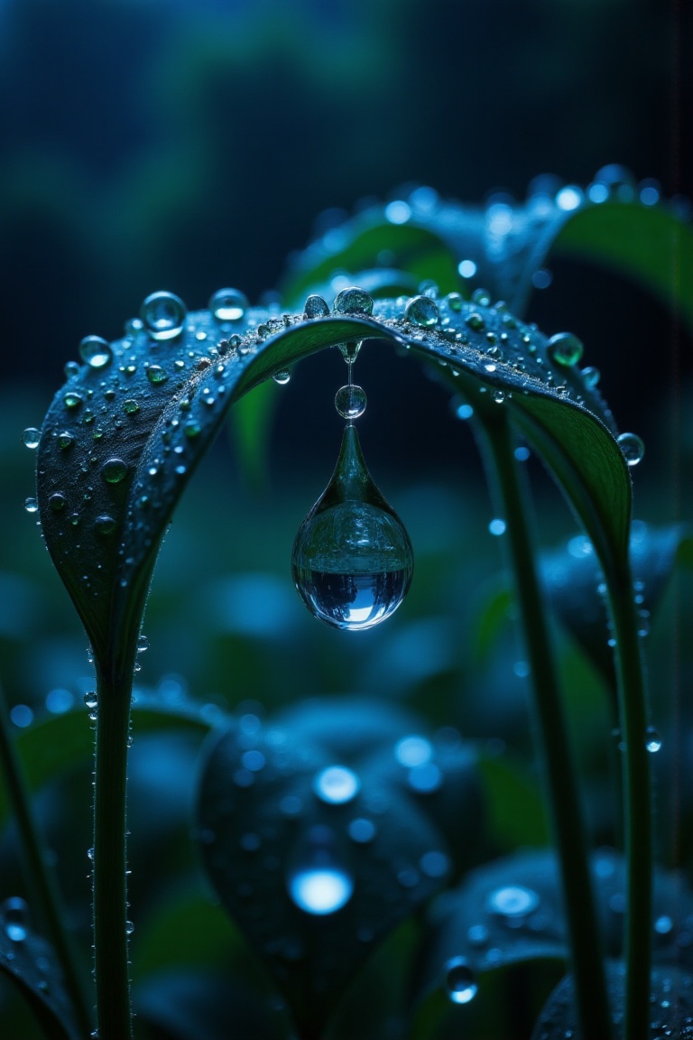 Macro photography,  solo,  one big drop on Tensor.Art