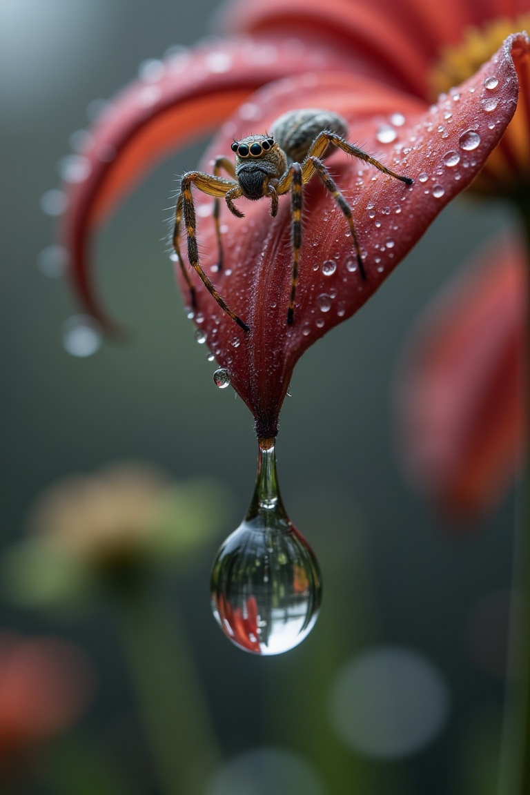 Macro photography,  solo,  one big drop on Tensor.Art