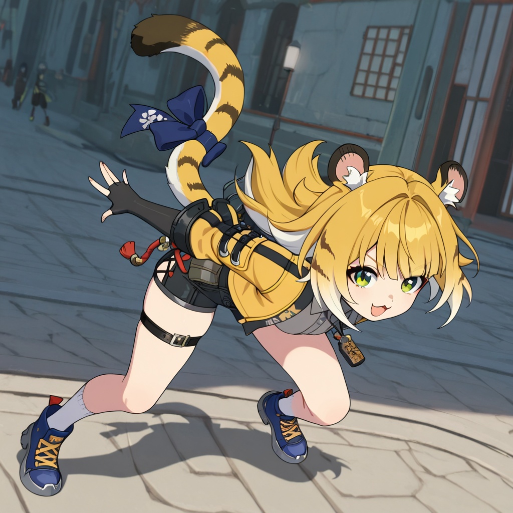 Ju Fufu (Zenless Zone Zero),  blonde hair,  two-tone hair on Tensor.Art