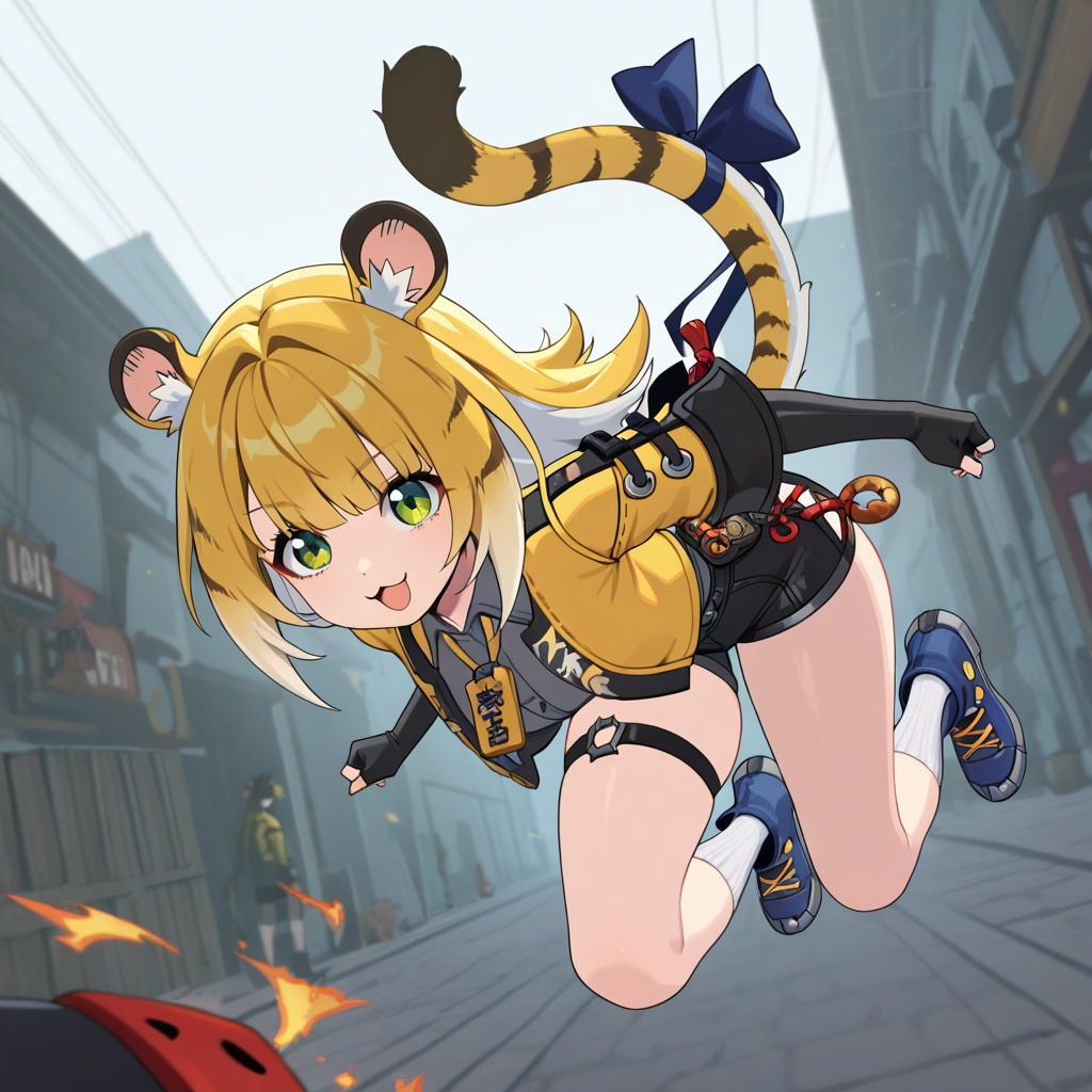 Ju Fufu (Zenless Zone Zero),  blonde hair,  two-tone hair on Tensor.Art