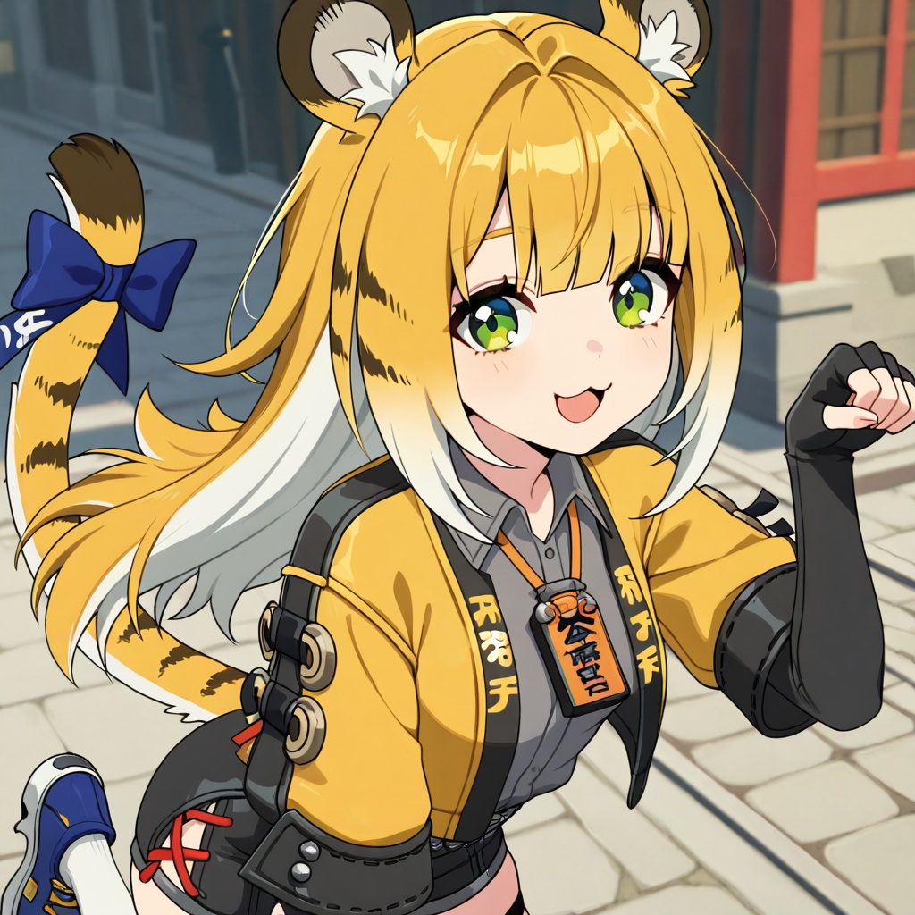 Ju Fufu (Zenless Zone Zero),  blonde hair,  two-tone hair on Tensor.Art