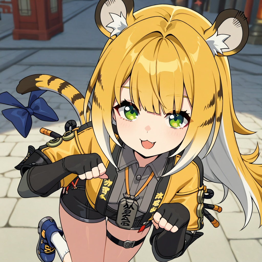 Ju Fufu (Zenless Zone Zero),  blonde hair,  two-tone hair on Tensor.Art