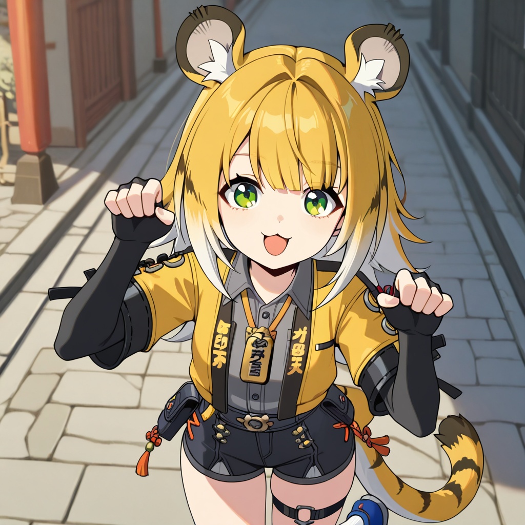 Ju Fufu (Zenless Zone Zero),  blonde hair,  two-tone hair on Tensor.Art