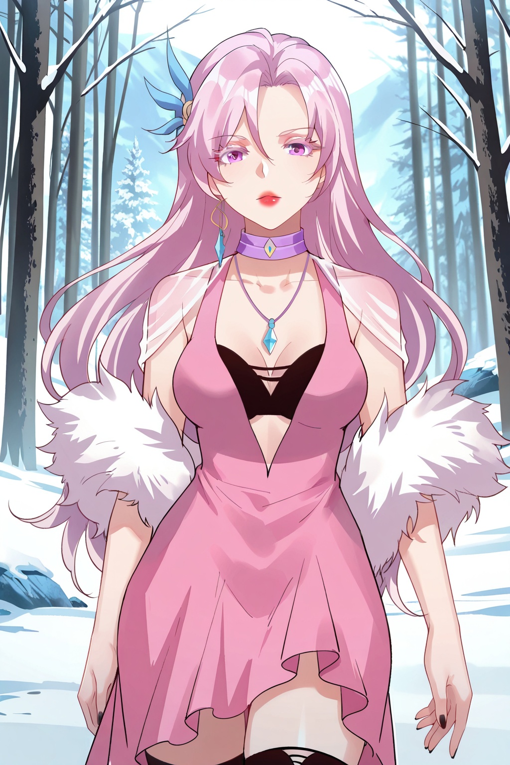 Snow,  Snow,  Thigh exposed on Tensor.Art