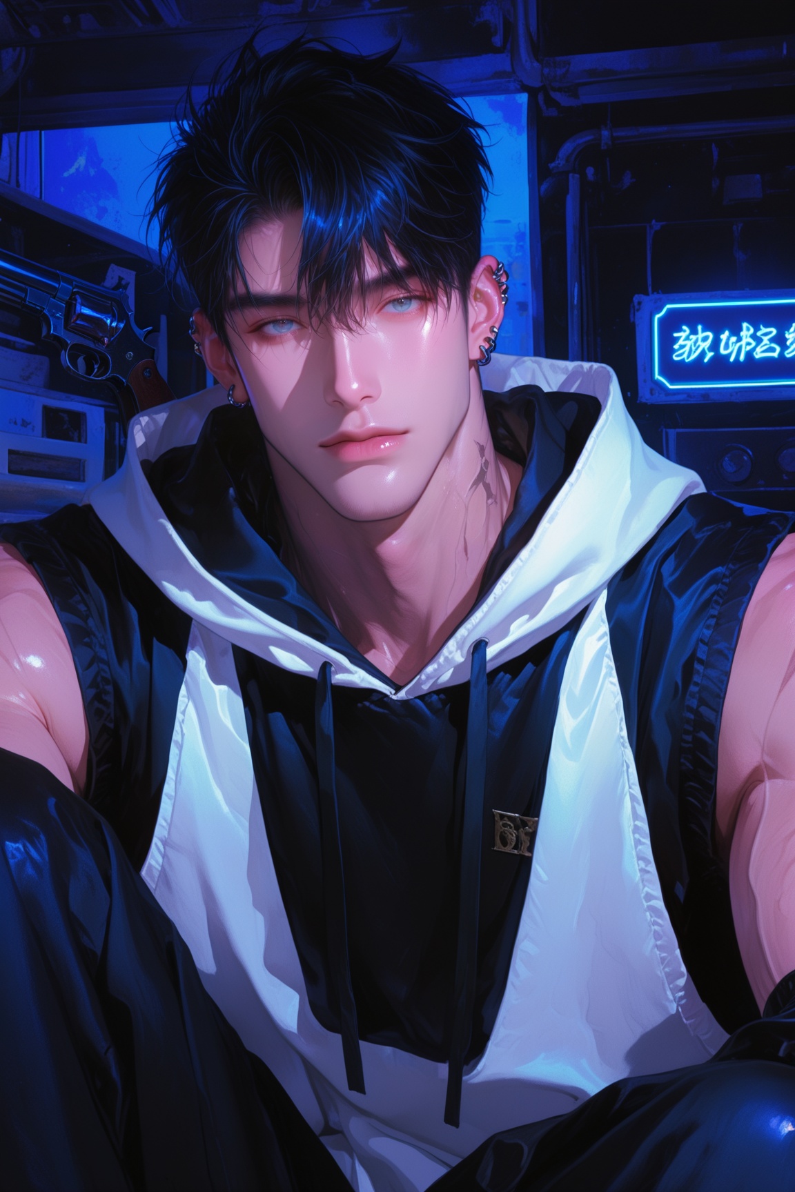 )),  1boy,  swept bangs on Tensor.Art