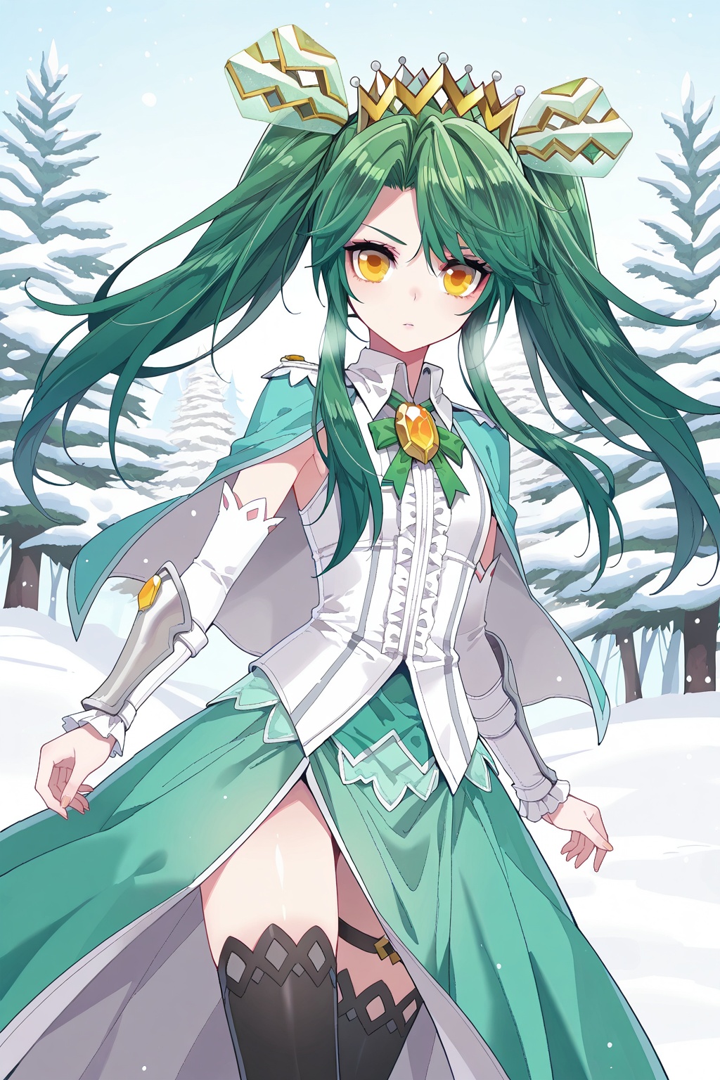 Snow,  Snow,  Thigh exposed on Tensor.Art