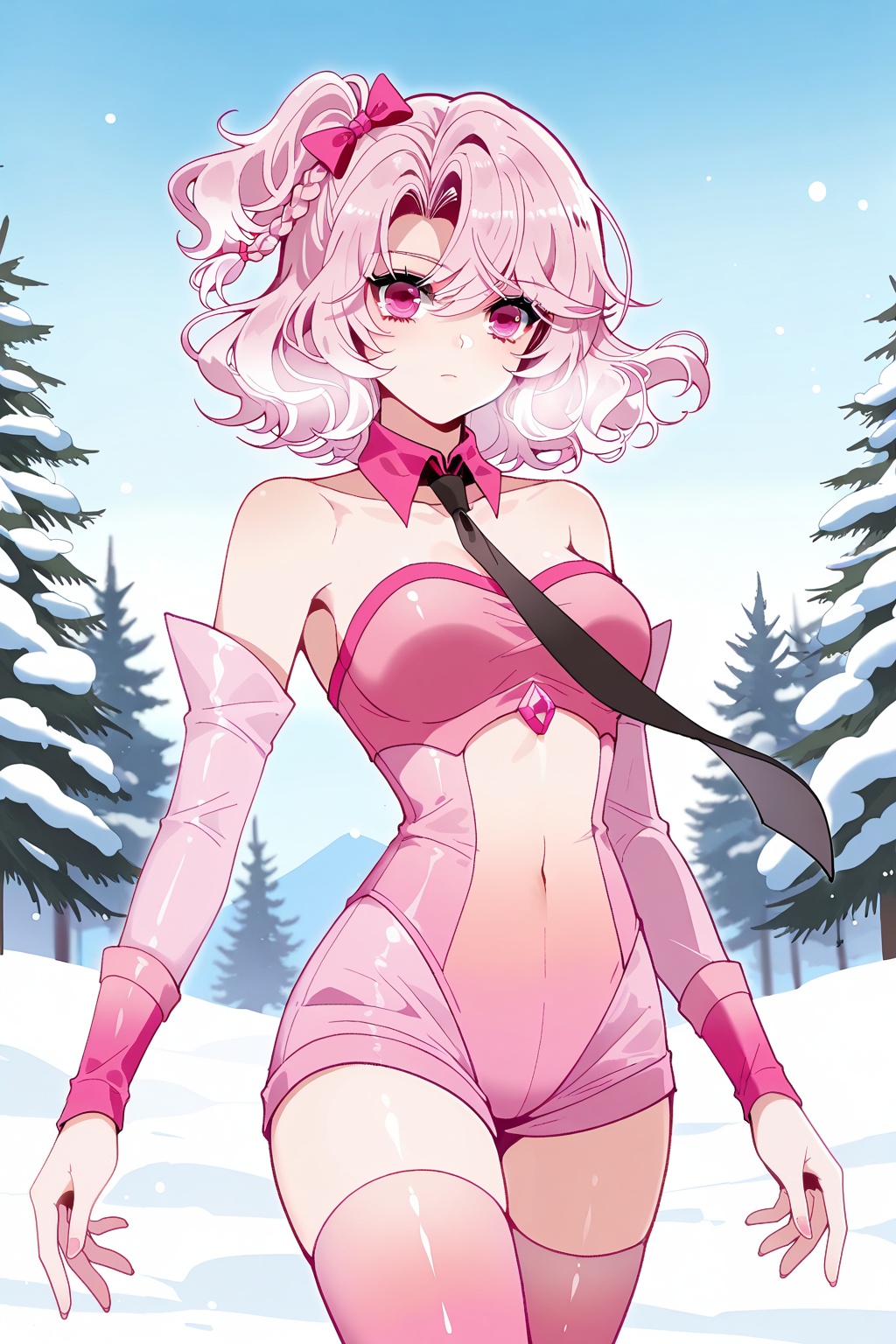 Snow,  Snow,  Thigh exposed on Tensor.Art