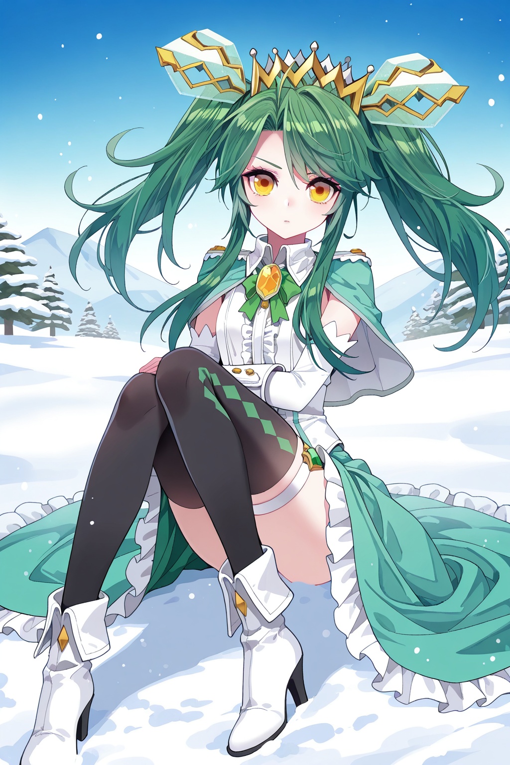 Snow,  Snow,  Thigh exposed on Tensor.Art