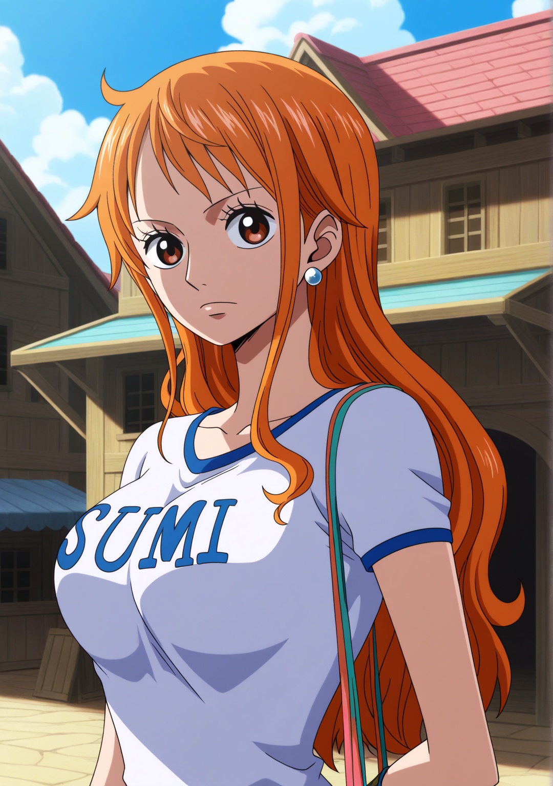 anime coloring,  1girl,  nami \(one piece\) on Tensor.Art