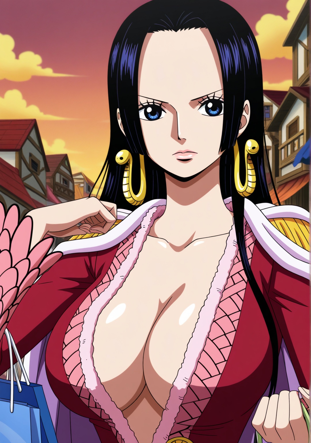 anime coloring,  1girl,  boa hancock \(one piece\) on Tensor.Art