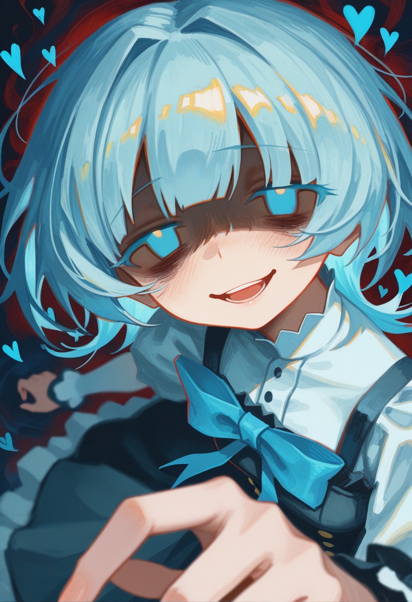 1girl,  solo,  light blue hair on Tensor.Art