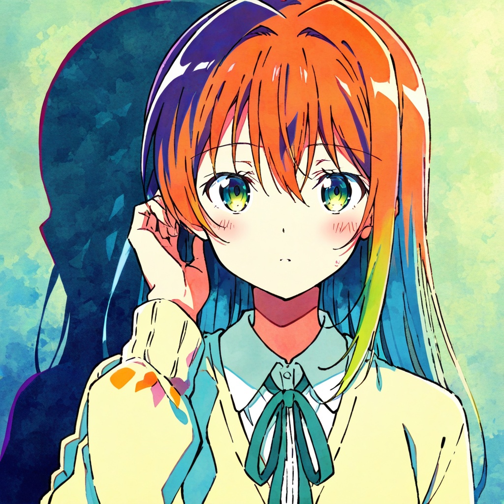 1girl,  solo,  anime style on Tensor.Art