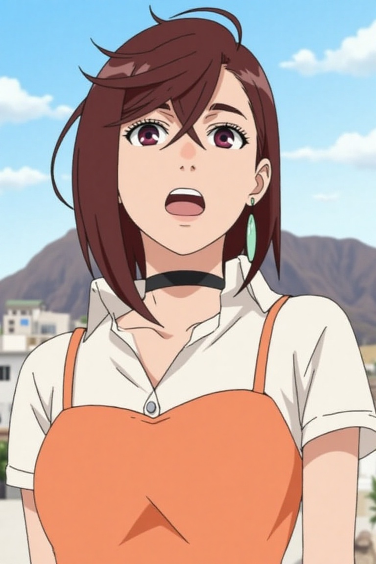 Anime of Ayase Momo,  open mouth,  brown hair on Tensor.Art