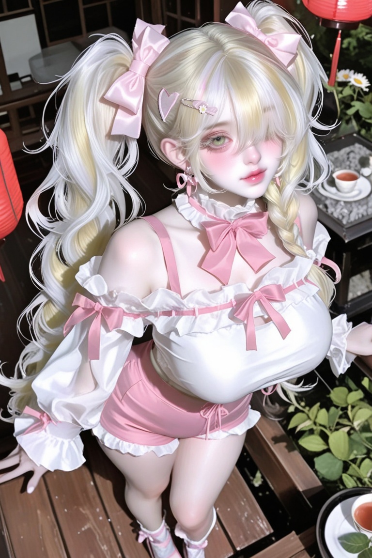 A woman with very long hair,  big eyes,  Jade green eyes on Tensor.Art