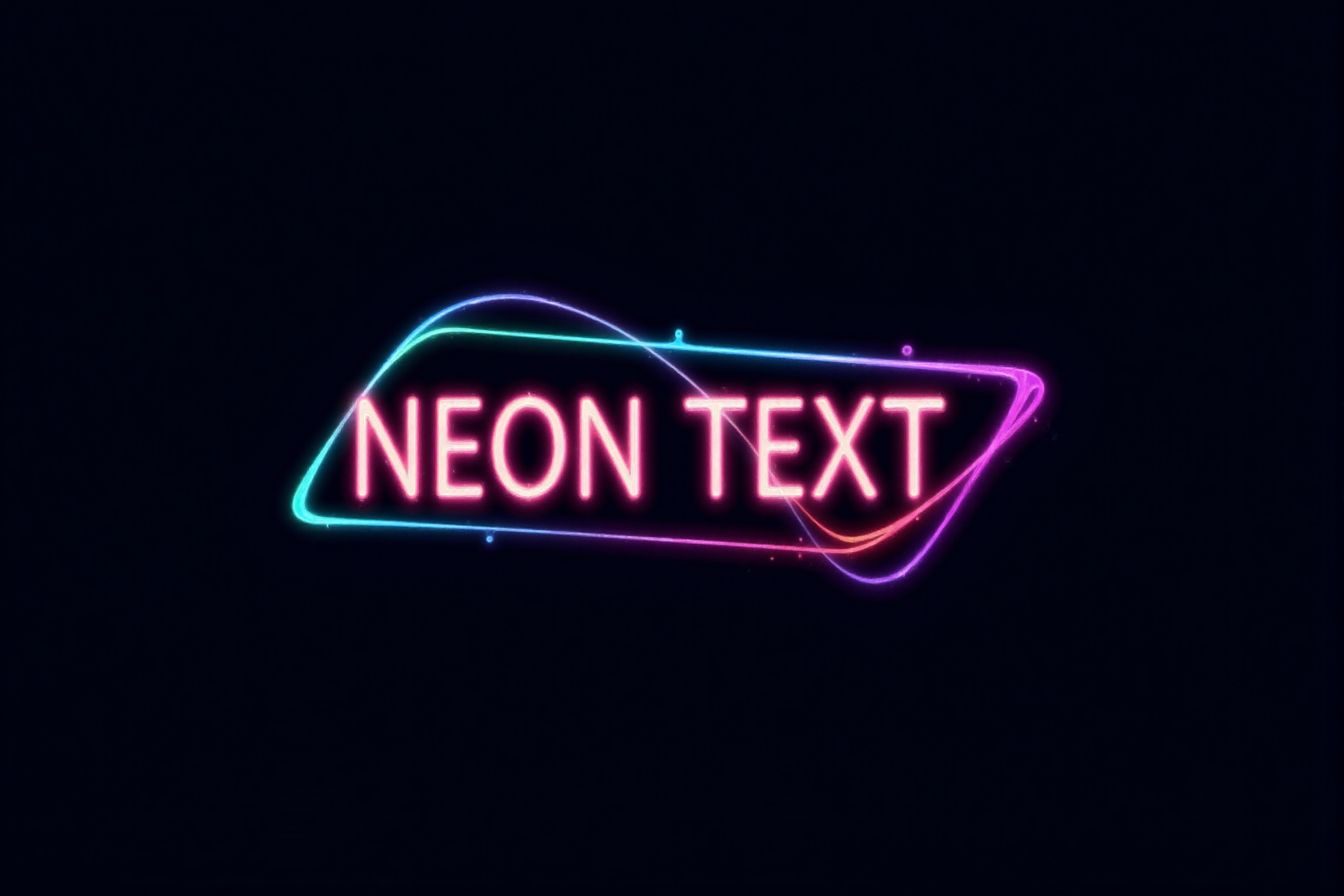 The image features a neon design with vibrant colors. The background is dark,  creating a stark contrast with the bright n...