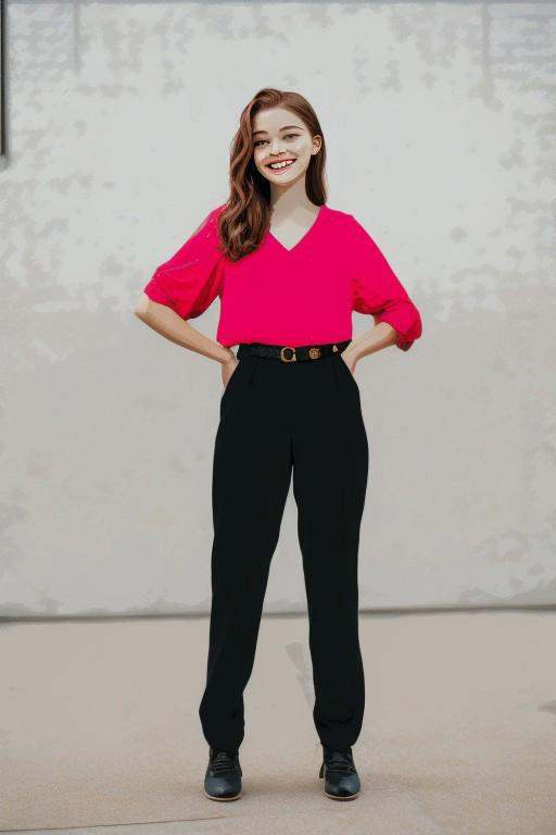 1girl,  DV_Manuela_Vicious,  full body BREAK pink shirt on Tensor.Art