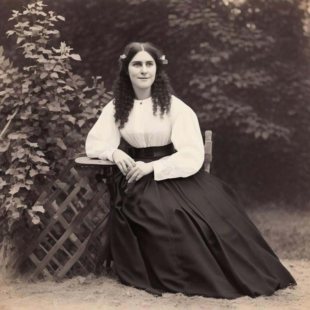 19th century,  antique photo,  monochrome on Tensor.Art
